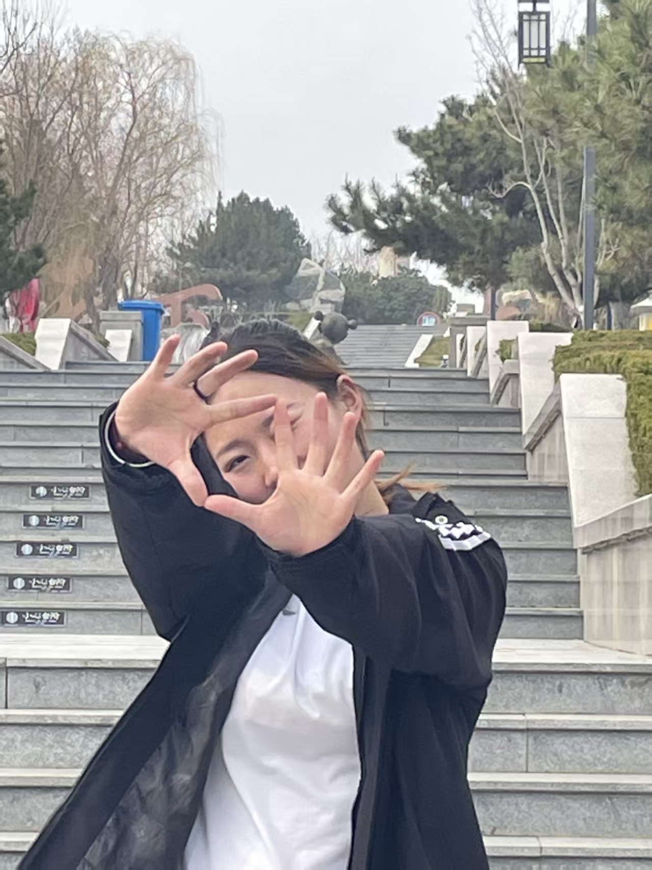 石阶自拍
